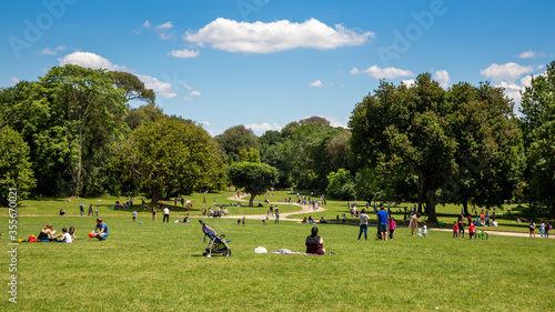 Naples, Italy - Capodimonte park, once known as “Royal Wood of Capodimonte”, with its 134 hectares is the biggest public park of Naples