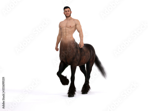 3D Render : A portrait of the male centaur