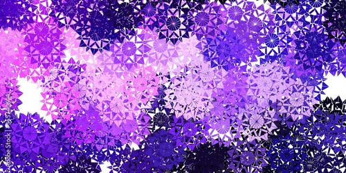 Light Purple vector texture with bright snowflakes.