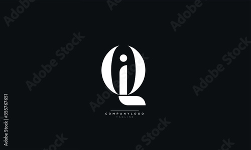 IQ Letter Logo Alphabet Design Icon Vector Symbol