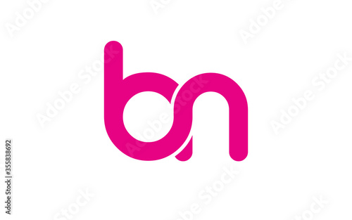 bn or nb Letter Initial Logo Design, Vector Template