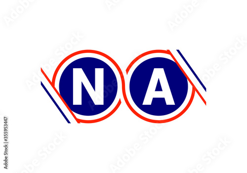 Initial Monogram Letter N A Logo Design Vector Template. N A Letter Logo Design 