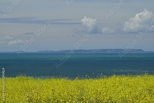 Isle of Sark, U.K. Telephoto image of neighbouring island shot from Jersey.