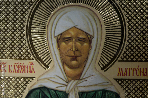Orthodox icon of the Holy Blessed Matrona.