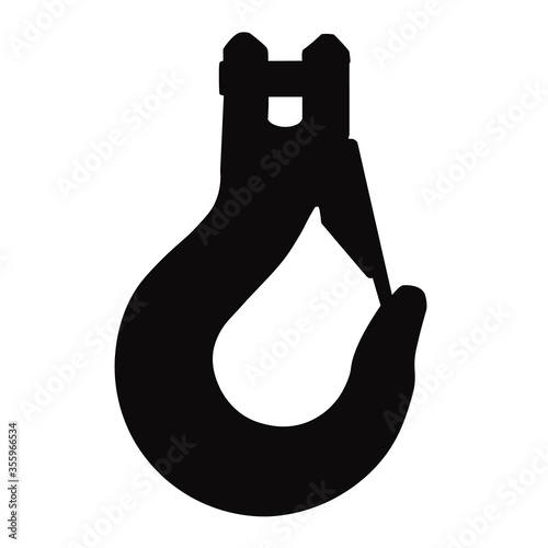 Large lifting hook for construction.