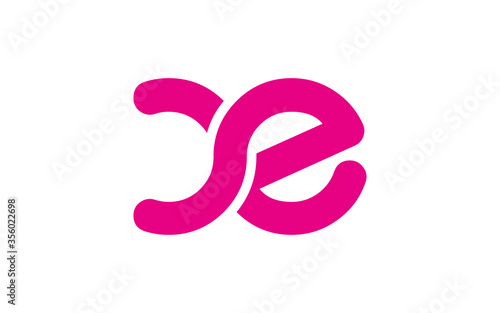 ce or ec Letter Initial Logo Design, Vector Template