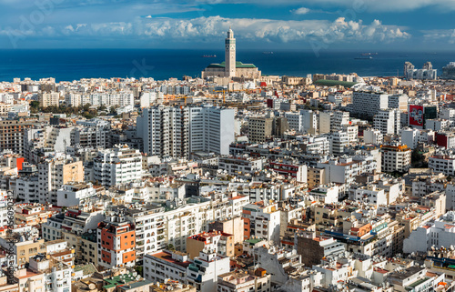Skyline of Casablanca, Morocco.
