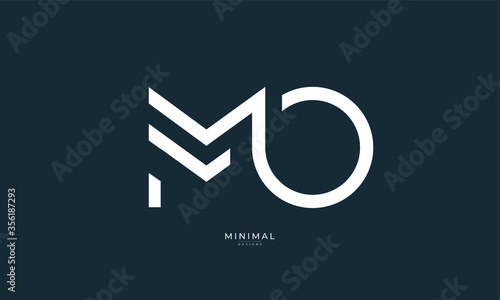 Alphabet letter icon logo MO