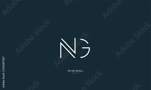 Alphabet letter icon logo NG