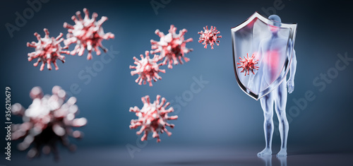 Shield protection from coronavirus COVID-19. Conceptual immunity to corona virus