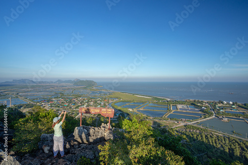 Khao Dang view point on the mountain at Sam Roi Yot National park, Pranburi, Prachuap Khiri Khan, Thailand