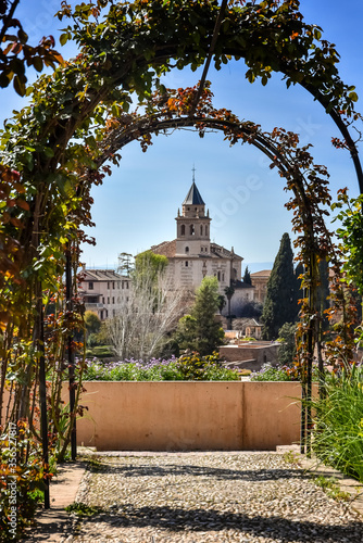 view of the Alhambra and Generalife, Granada, Spain