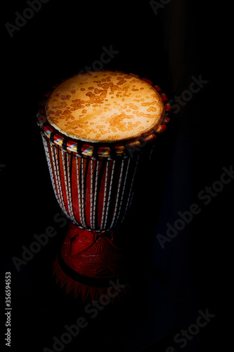 Percussion a djembe skin African percussion instrument