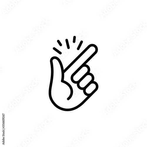 Hand gesture is easy, snap your fingers. Vector isolated icon.