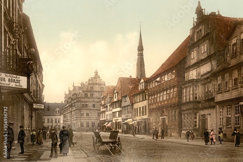 Hameln alte Stadtansicht von 1890