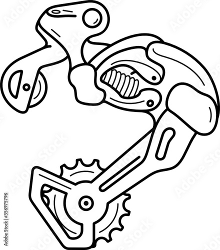 Speed rear derailleur