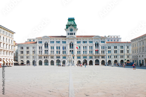 The most important square in Trieste called Piazza Unità d'Italia (it means Square of the Unity of Italy) - (Europe - italy -Trieste) - People are not recognizzable 