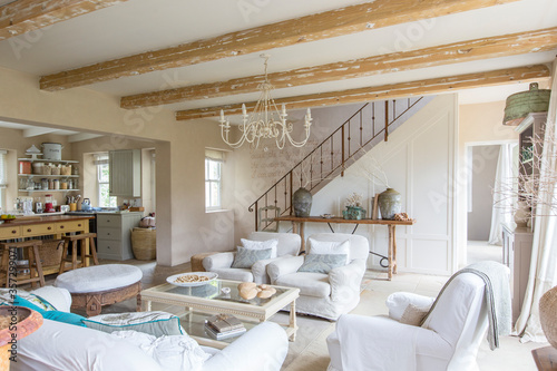 Living room of rustic house