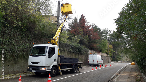 chantier Eclairage nacelle