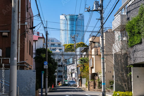 東京都 東麻布 住宅街と六本木ヒルズ