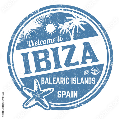 Welcome to Ibiza sign or stamp