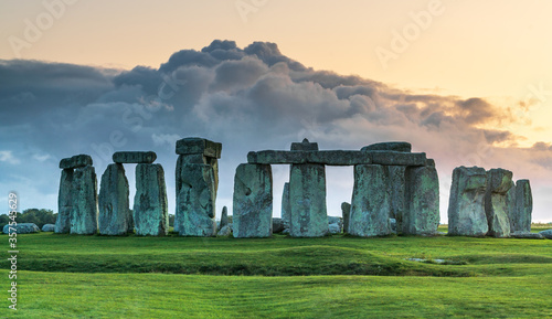 Stonehenge at sunset in UK- Wales