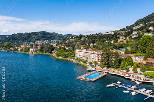 Luxury hotel of Villa d'Este in Cernobbio. Lake of Como in Italy