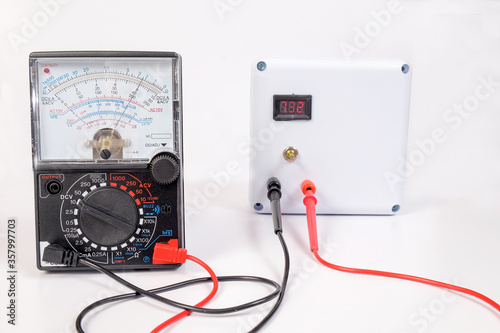 Analog voltmeter is combines several measurement functions in one unit. 