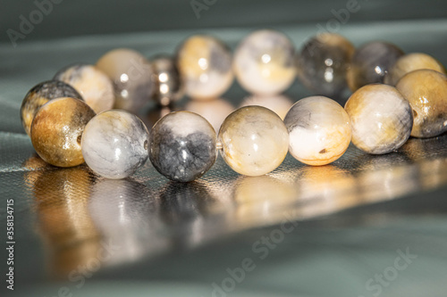 beautiful bracelet with agate stones