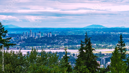 Fraser River and city of Surrey from Burnaby Mountain 