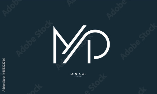 Alphabet letter icon logo MP