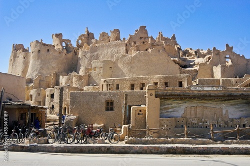 The town center of Siwa, Egypt, is dominated by the crumbling remains of the 13th-century fortress enclave of Shali Gadi.