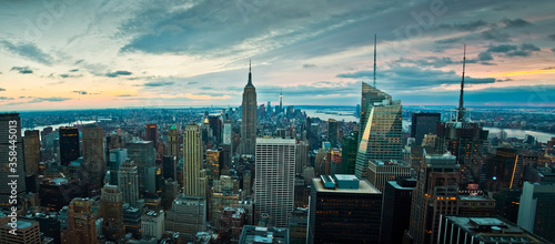 View of The Skyscrapers and The Manhattan Skyline From The Top of The Rock, Rockefeller Center, New York, New York, USA