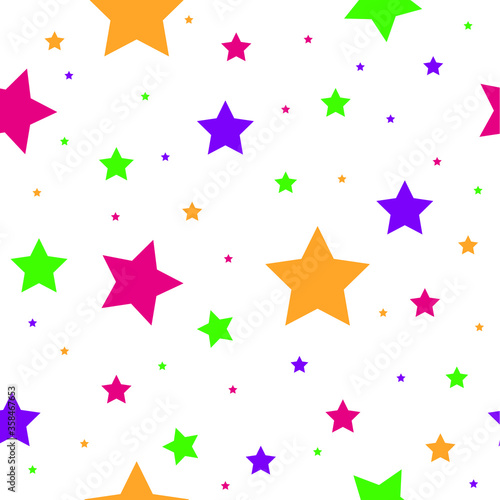 seamless pattern beautiful colorful stars