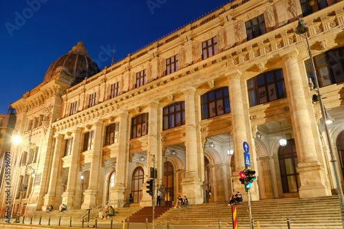 National Museum of Romanian History in Bucharest, Romania, important landmark in an old building active since 1899 on Victoriei street.