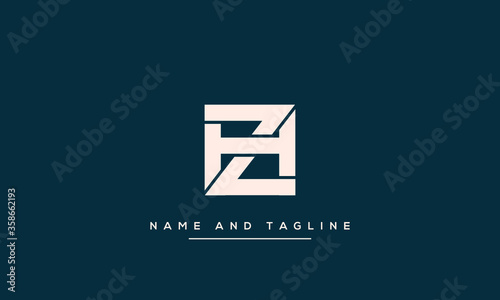 HZ ,ZH ,H ,Z Letter Logo Design with Creative Modern Trendy Typography