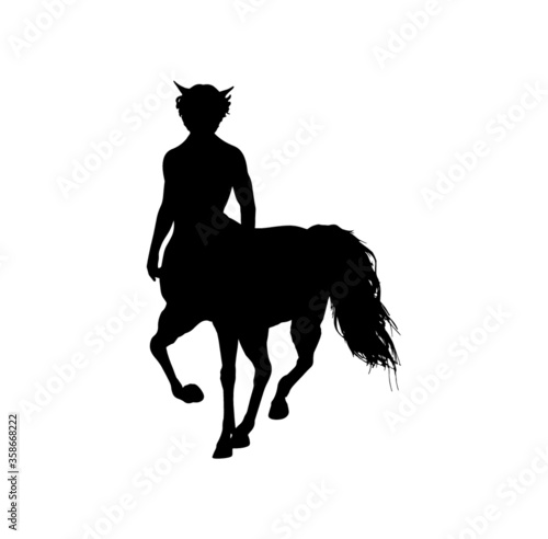 silhouette of a centaur