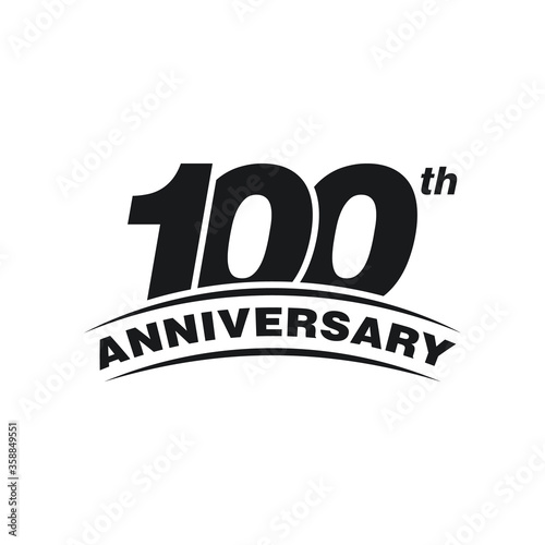 100th Years Anniversary Celebration Icon Vector Logo Design Template