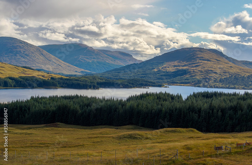 The rugged landscape around Achallader in the Scottish Highlands