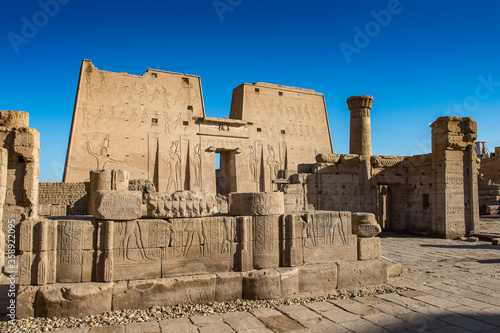 It's Ptolemaic Temple of Horus, Edfu (Idfu, Edfou, Behdet), Egypt.