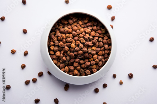 Black Chick Pea or Kala or Brown Chana or Bengal Gram, selective focus