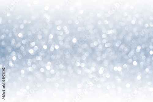 Abstract blurred fancy silver and white glitter sparkle confetti with gradient light reflect for background usage