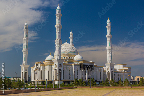 Hazrat Sultan Mosque in Astana (now Nur-Sultan), capital of Kazakhstan.