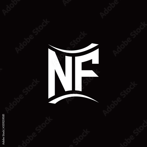 NF initial letter logo design modern template