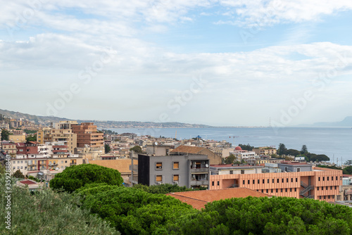 Port city and Cruise stop at Sicily, Italy. City of Messina popular tourist stop and city sight