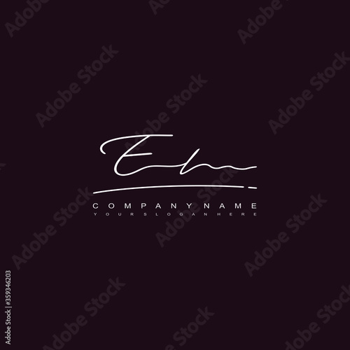 EL initials signature logo. Handwriting logo vector templates. Hand drawn Calligraphy lettering Vector illustration.