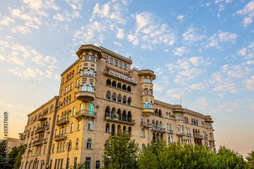 Traditional building in Baku, Azerbaijan.