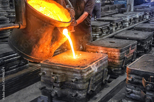 Casting and foundry. Casting is the process from which solid metal shapes (castings) are produced by filling voids in molds with liquid metal. Patternmaking is the process for producing these pattern.