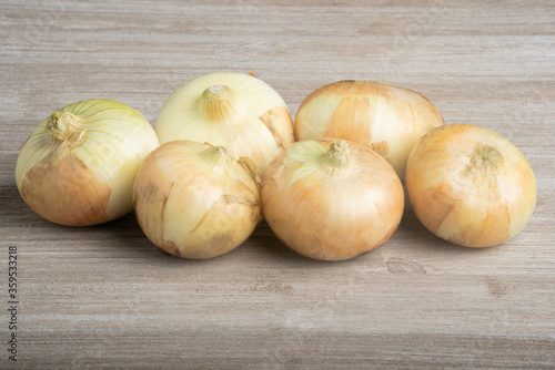 Authentic White Sweet Southern Onions On A White Panel Board