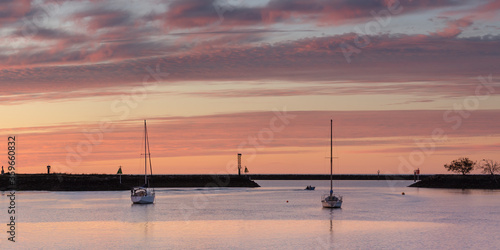 Burnett Heads Harbour at sunset 